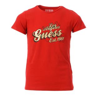 T-shirt Rouge Garçon Guess 1314 pas cher
