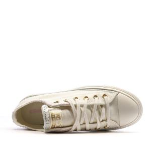 Baskets Ecru Femme Converse Ct All Star Lift Platform Crafted Stitching vue 4