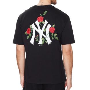T-shirt Noir Homme New Era Floral vue 0