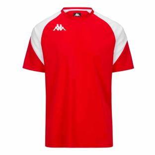 Maillot Rouge/Blanc Garçon Kappa Loreto pas cher