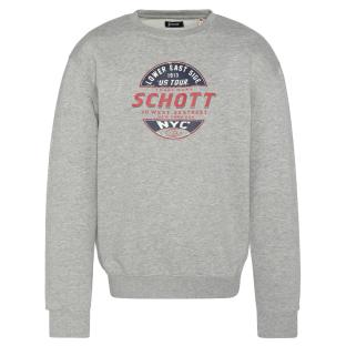 Sweat Gris Homme Schott Rdc Print pas cher