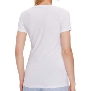 T-shirt Blanc Femme Guess Mini Triangle vue 2