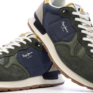 Baskets Vertes Homme Pepe jeans Brit Prints vue 0