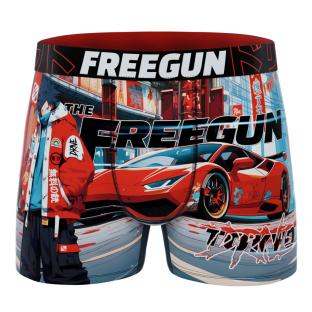 Boxer Noir/Rouge Garçon Freegun Voiture vue 0