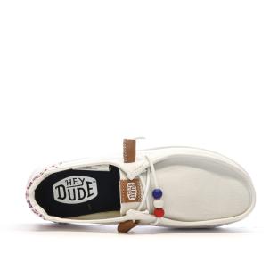 Chaussures Blanches Femme Hey Dude Wally Sport Mesh vue 4