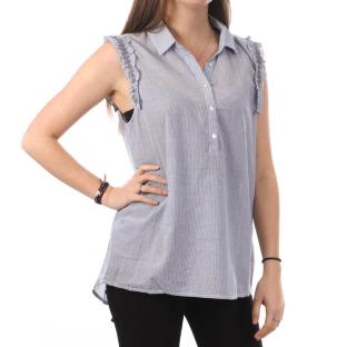 Blouse Sans Manches Bleu Femme Teddy Smith Corana pas cher