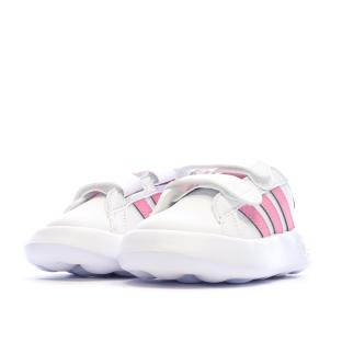 Baskets Blanches/Roses Bébé Fille Adidas Grand Court 2.0 vue 0