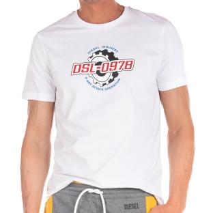 T-shirt Blanc Homme Diesel Diegos A02971 pas cher