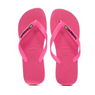Tongs Rose Femme Havaianas Brasil Logo Neon Infra vue 0