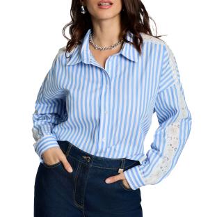 Chemise Bleu à Rayures Femme Morgan CARAY vue 0