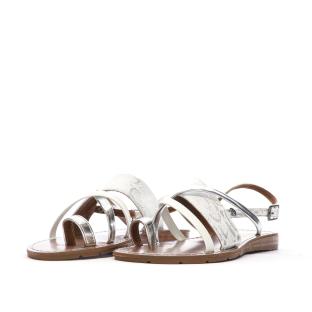 Sandales Blanc/Argent Femme Chattawak SAM vue 6