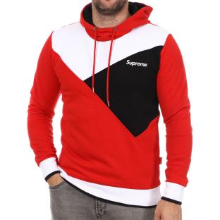 Sweat à capuche Rouge Homme Supreme Grip Cairo pas cher