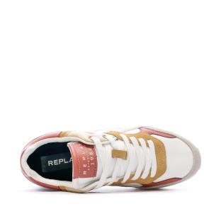 Baskets Blanche/Rose Femme Replay Lucille Penny vue 4