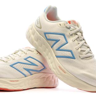 Chaussures de Running Écru/Bleu Femme New Balance 680 vue 7