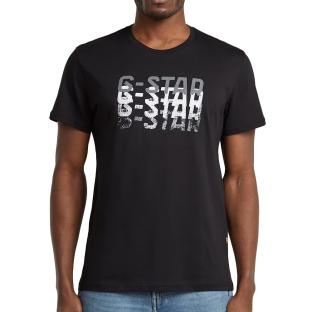 T-Shirt Noir Homme G-Star RAW Faded vue 0