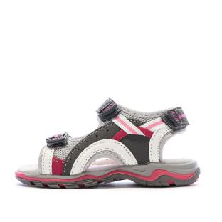 Sandales Grises/Rouges Bébé Kimberfeel Missi vue 0