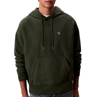 Sweat à Capuche Vert Homme Calvin Klein Jeans Premium Terry vue 0