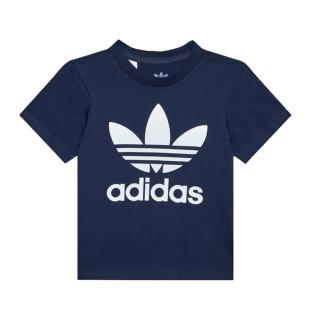 T-shirt Marine Garçon Adidas Trefoil HK7503 pas cher
