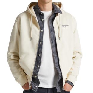 Sweat Zippé Ecru Homme Pepe jeans Edward pas cher