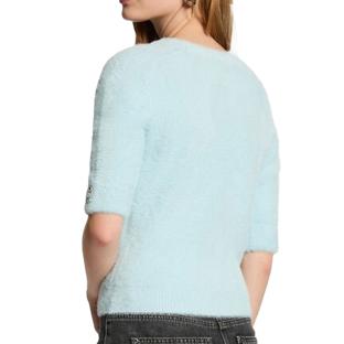 Pull Manches Courtes Turquoise Femme Morgan MTOM vue 2
