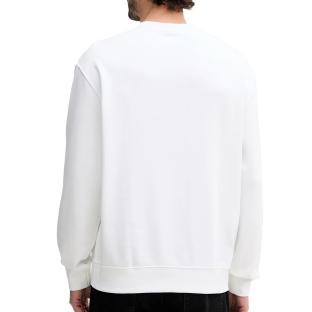 Sweat Blanc Homme Calvin Klein Jeans Badge Terry vue 2