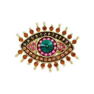 Broche Métal Doré & Strass Femme Clio Blue vue 0