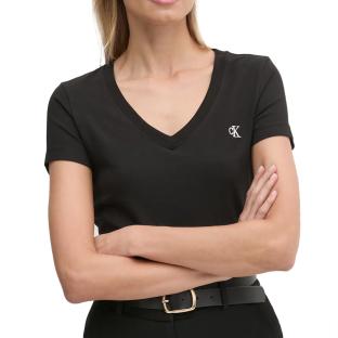 T-Shirt Noir Femme Calvin Klein Jeans Essential bright pas cher