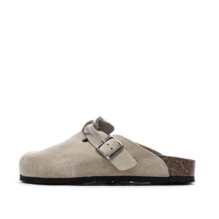 Sabot Taupe Femme Birkenstock Boston vue 0