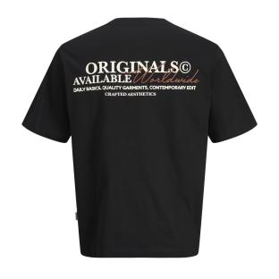 T-Shirt Noir Garçon Jack & Jones Slington vue 0