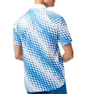 Polo de Tennis Bleu/Blanc Homme Lacoste DH5174 vue 0