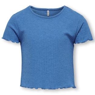T-shirt Bleu Fille Only Kids Ognella pas cher