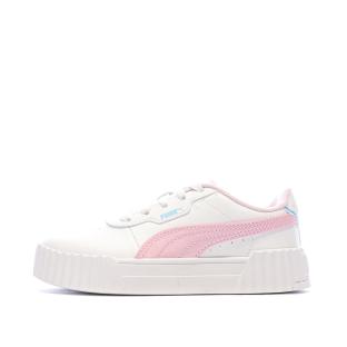 Zapatillas blancas/rosas para niña Puma Carina 3.0 Jellyy ver 0