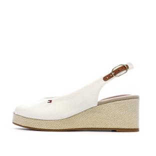 Sandales Blanches Femme Tommy Hilfiger Flag pas cher