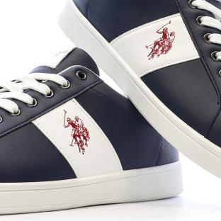 Baskets Marine/Blanc/Rouge Homme US Polo ASSN High-top vue 0