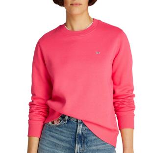 Sweat Rose Femme Tommy Hilfiger Flag Crew pas cher