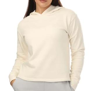 Sweat à Capuche Écru Femme Adidas Cropped HE6885 pas cher