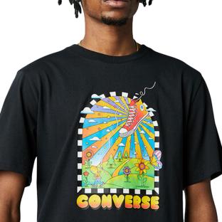 T-shirt Noir Homme Converse Flying vue 3