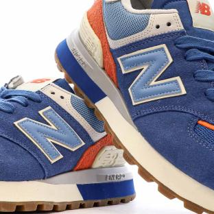 Baskets Bleu/Orange Homme New Balance 574 vue 7