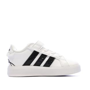 Baskets Blanche/Noir Fille Adidas Grand Court 3.0 Girls vue 0