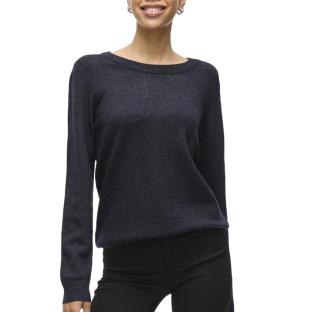 Pull Noir Bleuté Femme Vila Viril pas cher