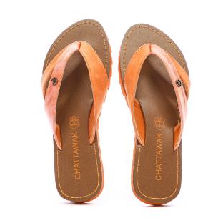 Tongs Orange Femme Chattawak ALBA vue 3