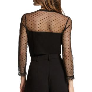 T-Shirt Manches Longues Noir Femme Morgan THAISA vue 2