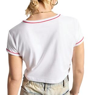 T-Shirt Blanc/Rouge Femme Converse Retro vue 0
