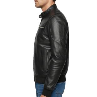 Blouson Noir Homme Schott Motard vue 0