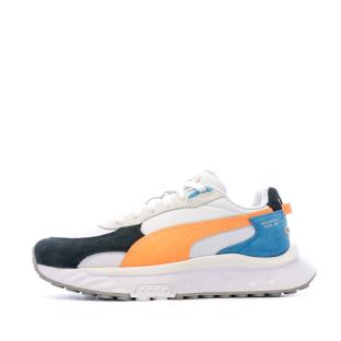 Basket Blanche Garçon Puma Wild Rider pas cher