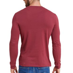 T-Shirt Manches Longues Bordeaux Homme Timberland Sleeve vue 2