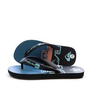 Tongs Noir/Bleu Garçon Quiksilver Java Quik pas cher