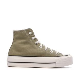 Baskets Kaki Femme Converse Chuck Taylor All Star Lift A07571C vue 2