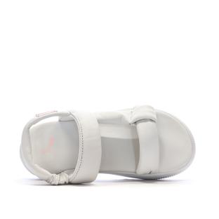 Sandales Blanches Femme Puma Suede Mayu vue 4