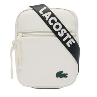 Sacoche Blanche Homme Lacoste Flat vue 0